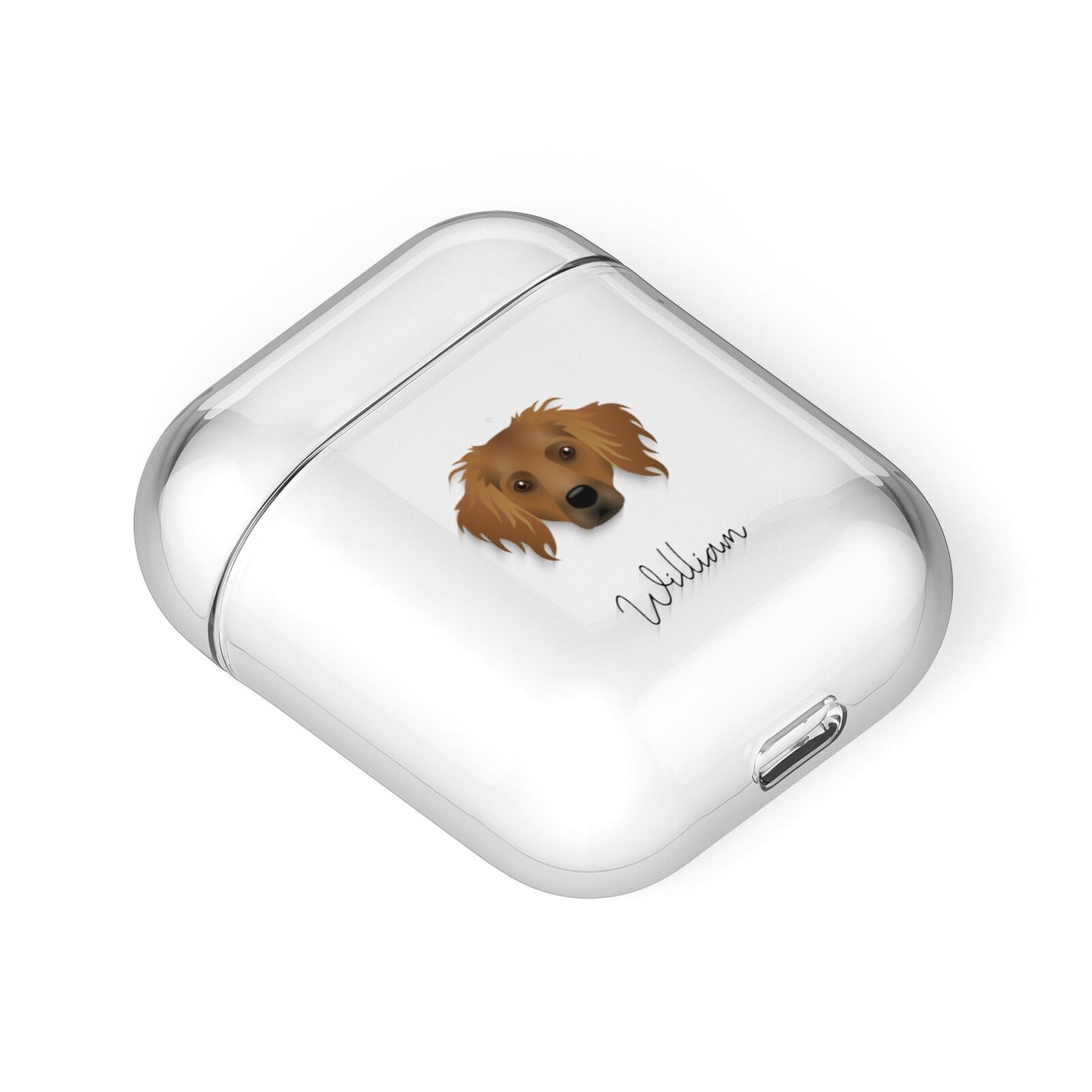Dameranian Personalised AirPods Case Laid Flat