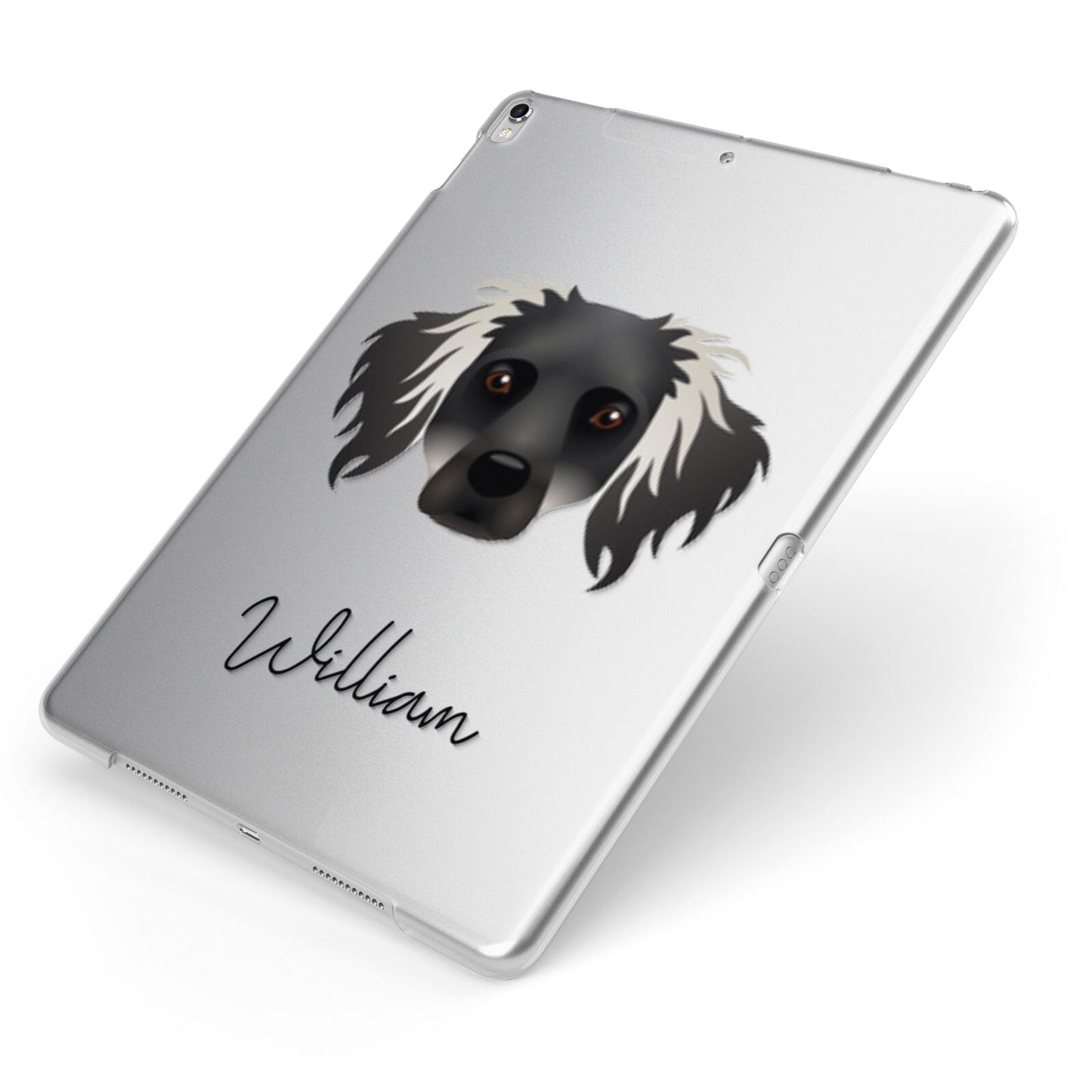 Dameranian Personalised Apple iPad Case on Silver iPad Side View