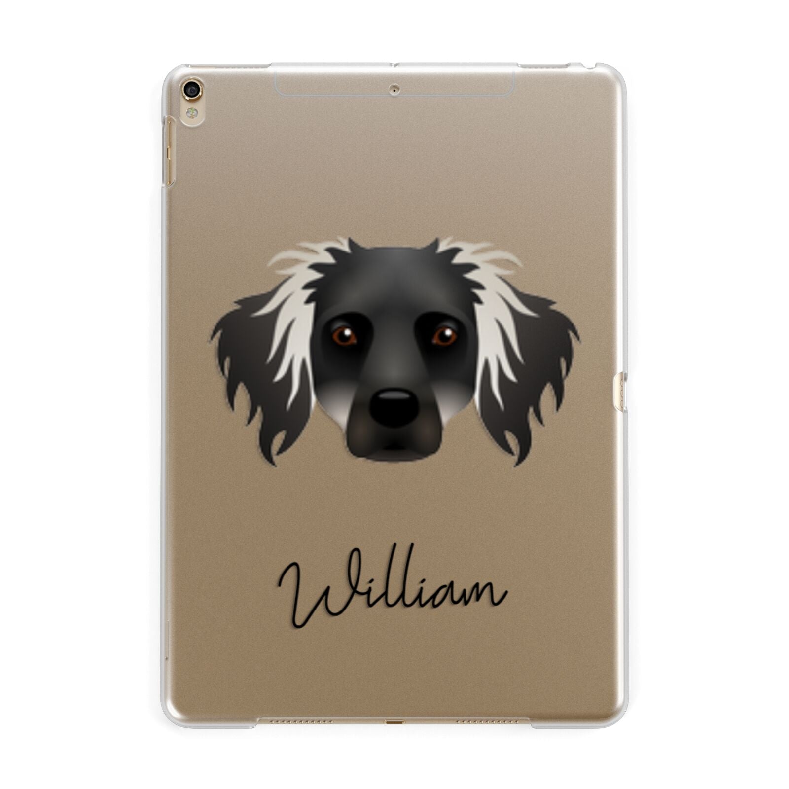 Dameranian Personalised Apple iPad Gold Case