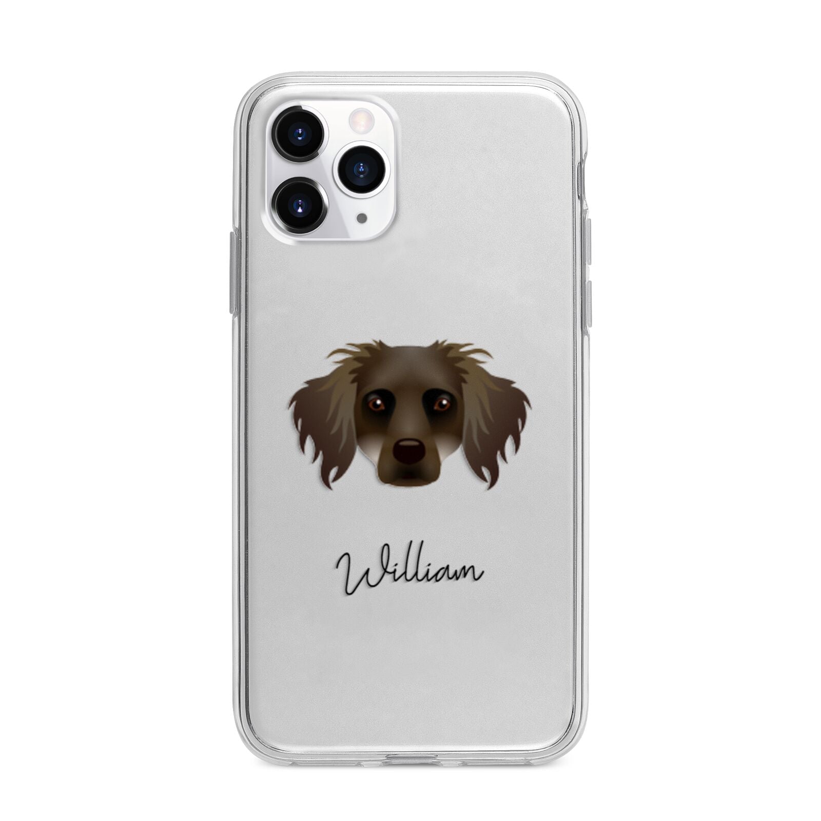 Dameranian Personalised Apple iPhone 11 Pro Max in Silver with Bumper Case