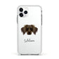 Dameranian Personalised Apple iPhone 11 Pro in Silver with White Impact Case