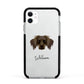 Dameranian Personalised Apple iPhone 11 in White with Black Impact Case