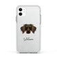 Dameranian Personalised Apple iPhone 11 in White with White Impact Case