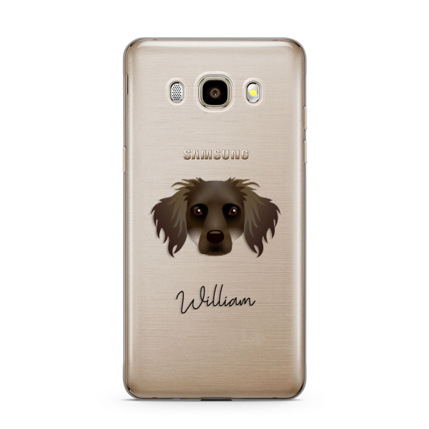 Dameranian Personalised Samsung Galaxy J7 2016 Case on gold phone