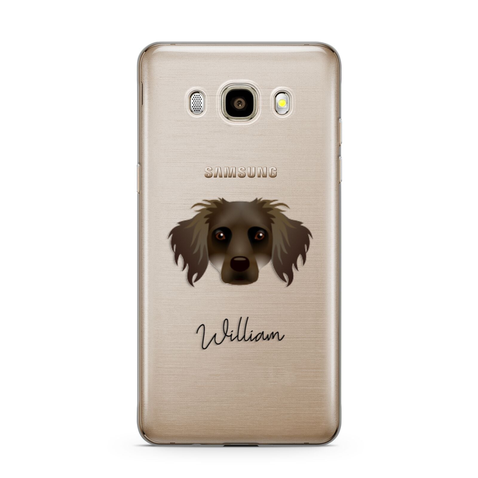 Dameranian Personalised Samsung Galaxy J7 2016 Case on gold phone