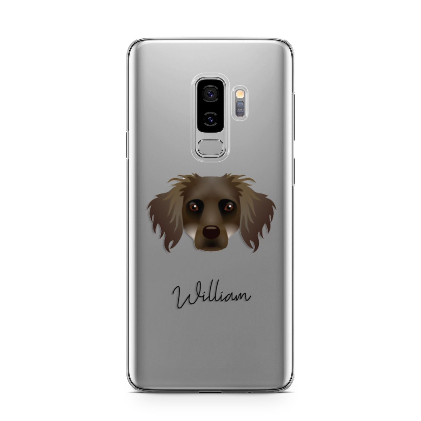 Dameranian Personalised Samsung Galaxy S9 Plus Case on Silver phone