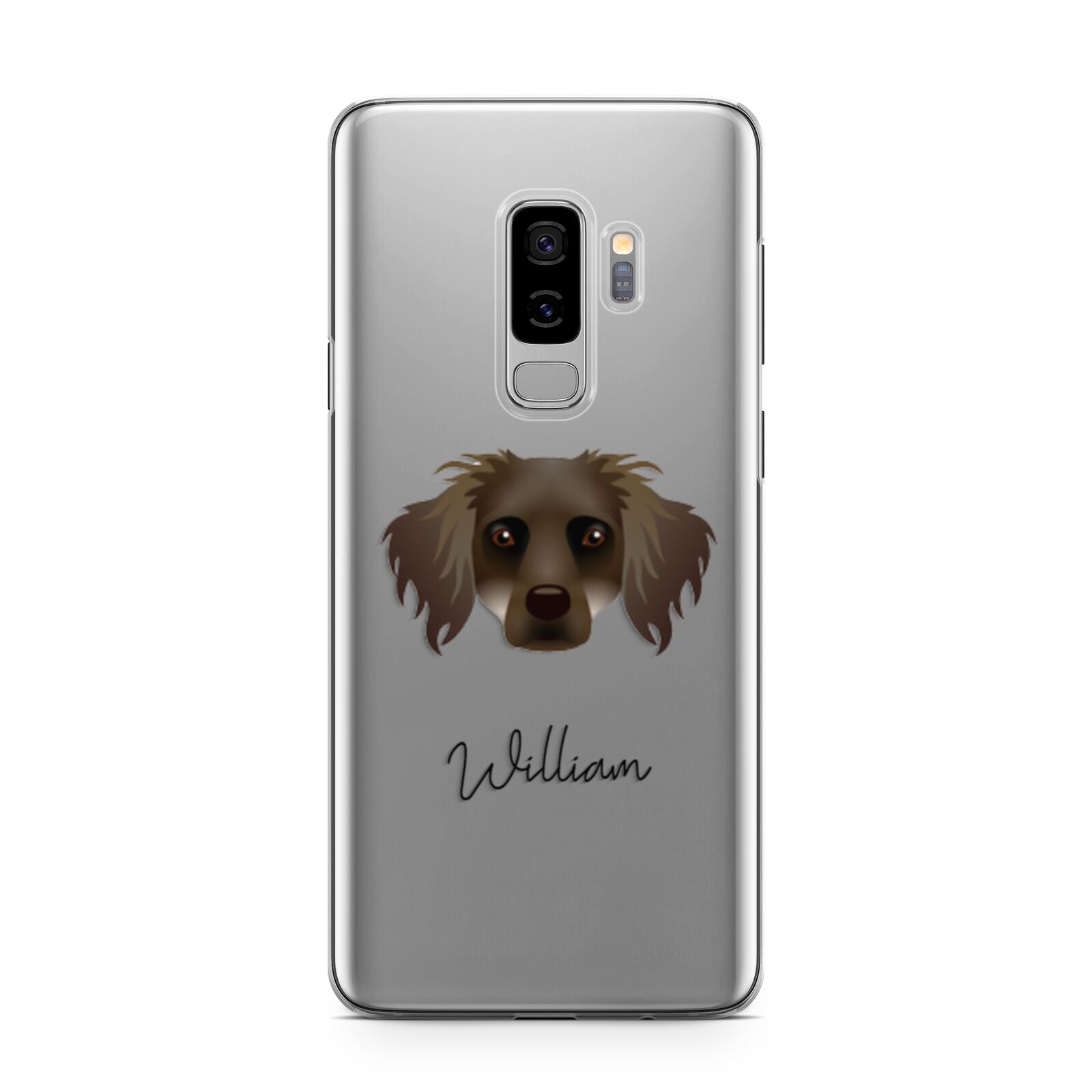 Dameranian Personalised Samsung Galaxy S9 Plus Case on Silver phone
