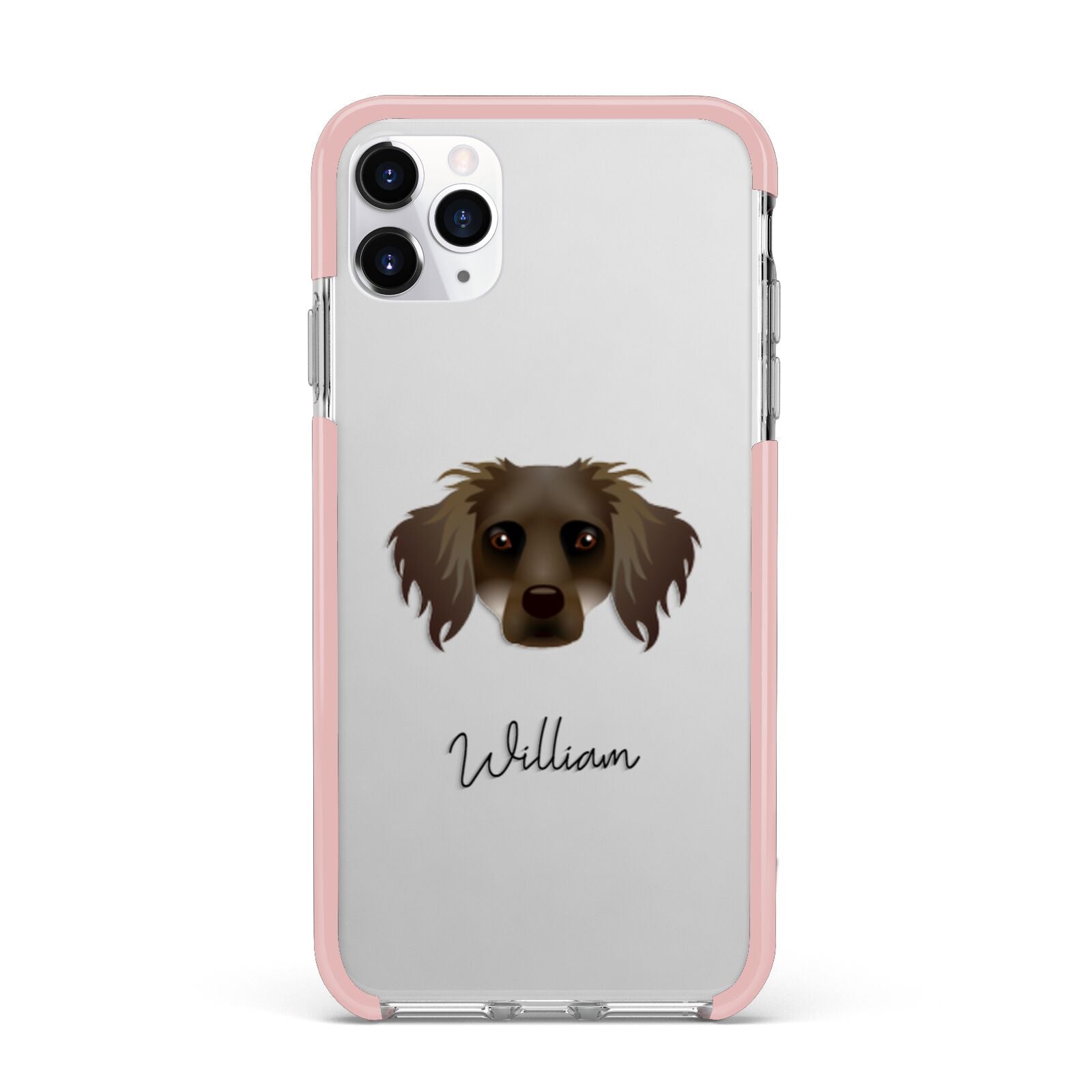 Dameranian Personalised iPhone 11 Pro Max Impact Pink Edge Case