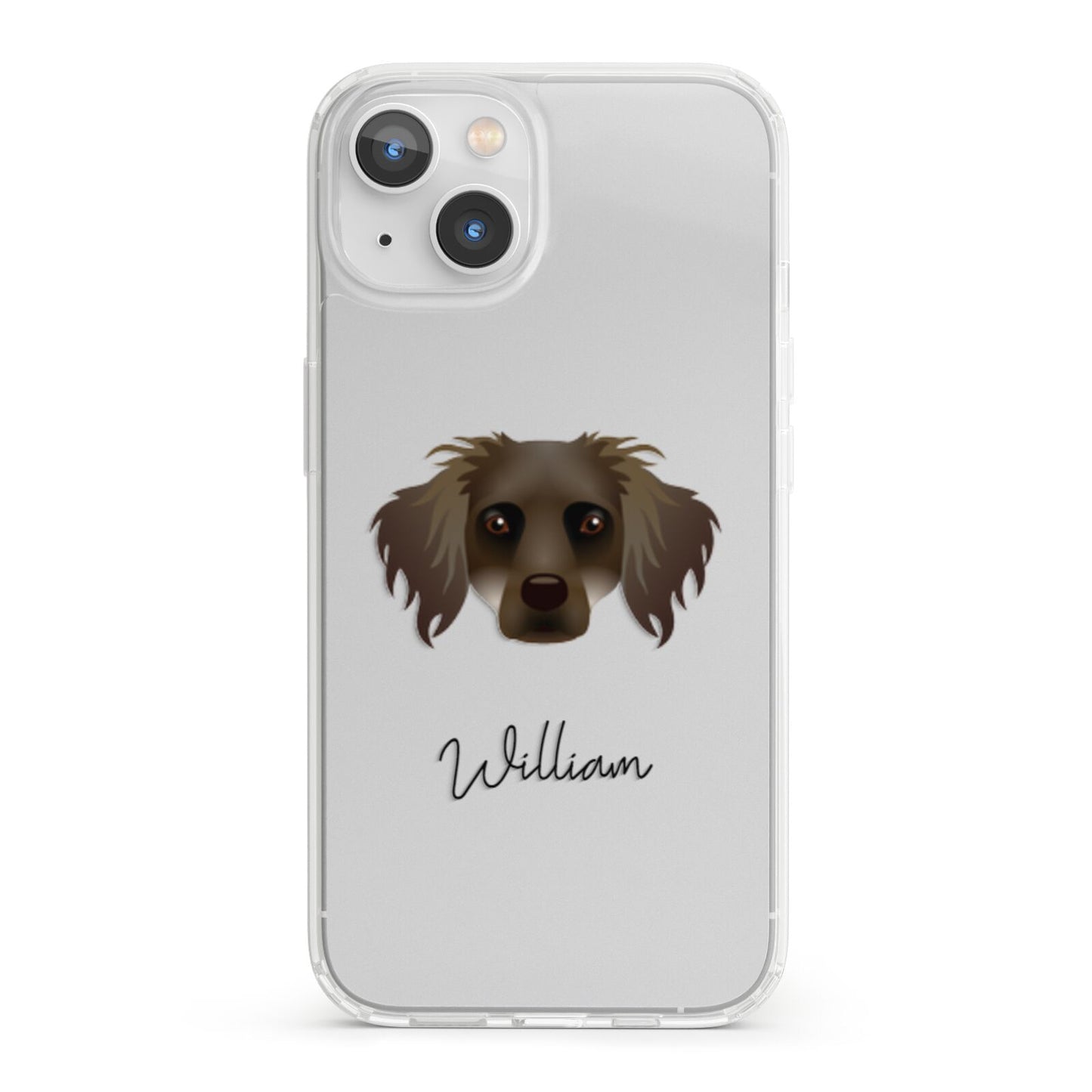 Dameranian Personalised iPhone 13 Clear Bumper Case