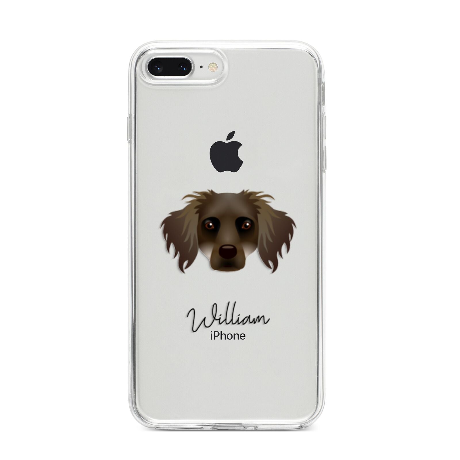 Dameranian Personalised iPhone 8 Plus Bumper Case on Silver iPhone