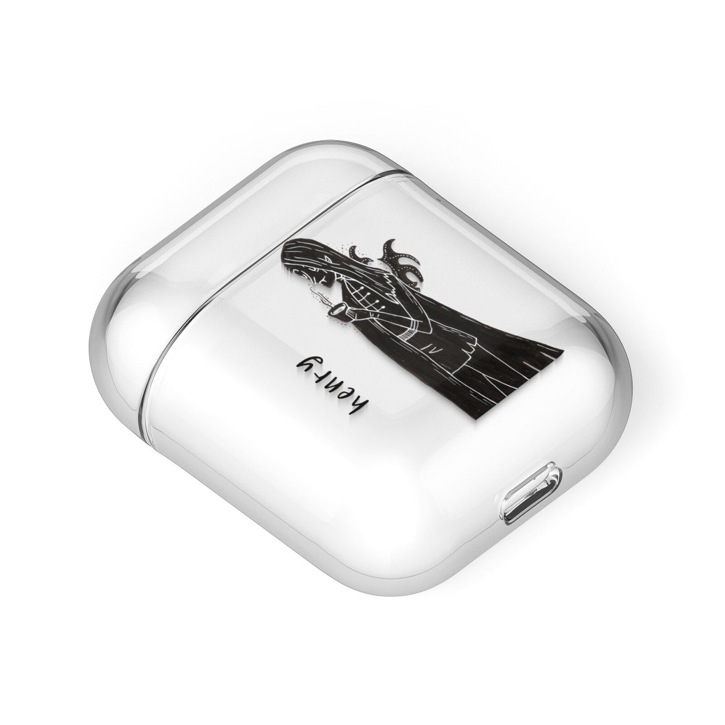 Dark Caped Vamp AirPods Case Laid Flat