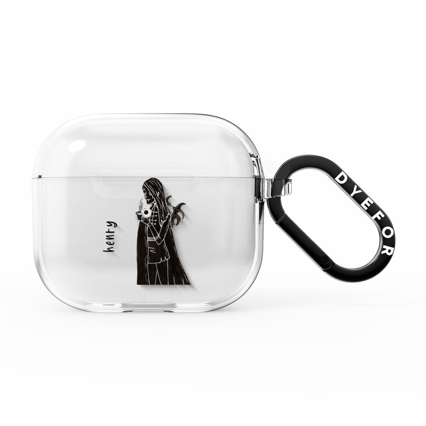 Dark Caped Vamp AirPods Clear Case 3rd Gen