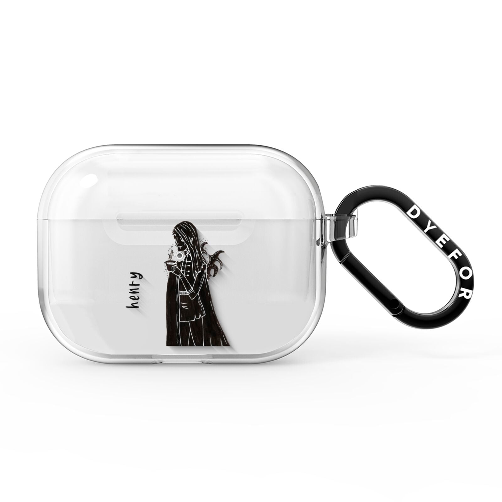 Dark Caped Vamp AirPods Pro Clear Case