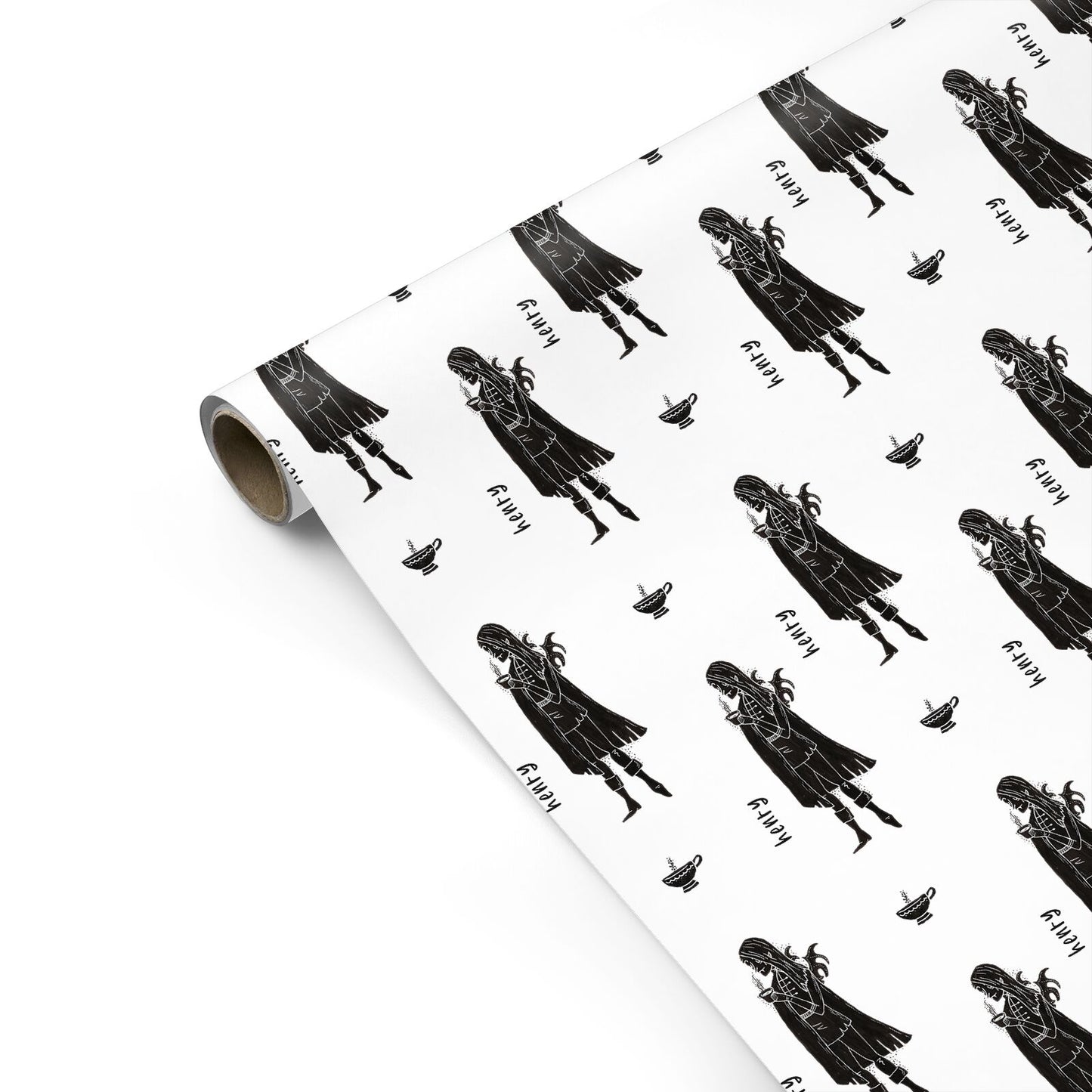 Dark Caped Vamp Personalised Gift Wrap