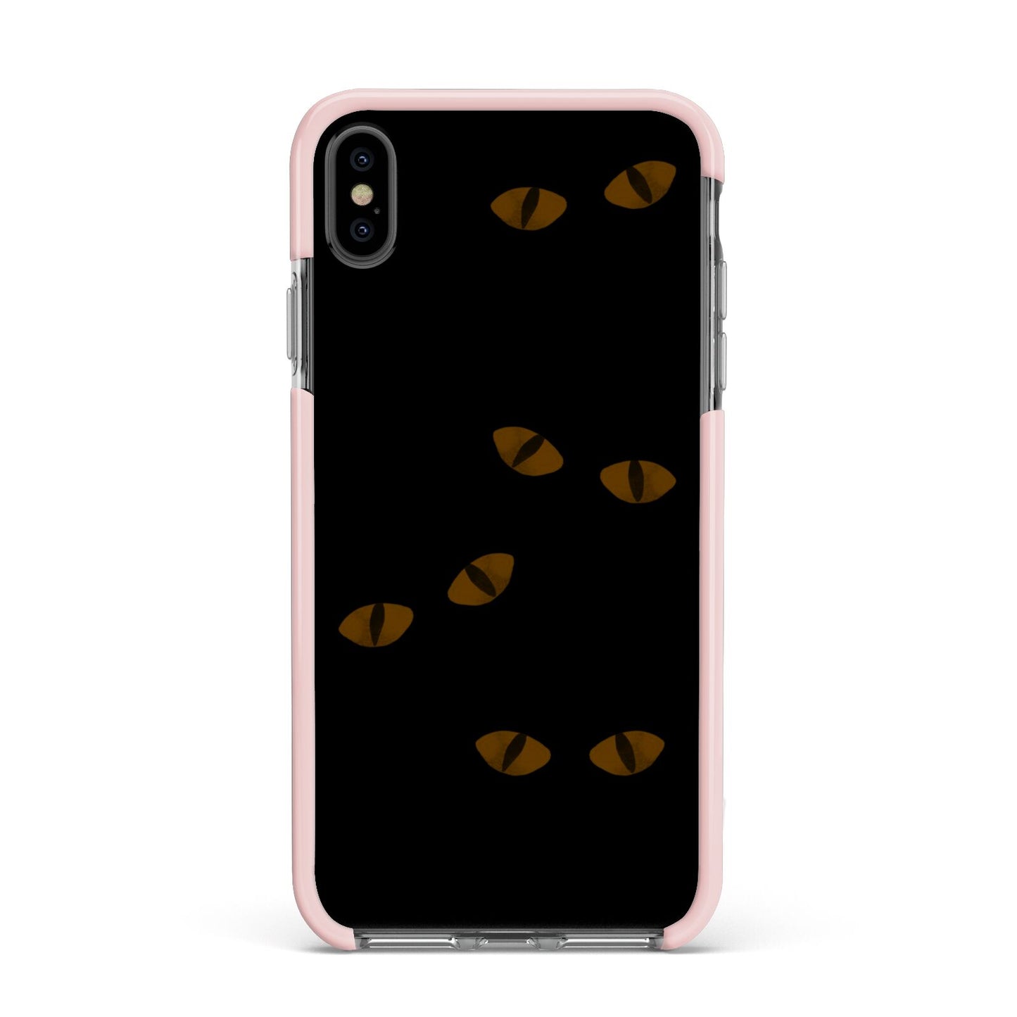 Darkness Eyes Apple iPhone Xs Max Impact Case Pink Edge on Black Phone