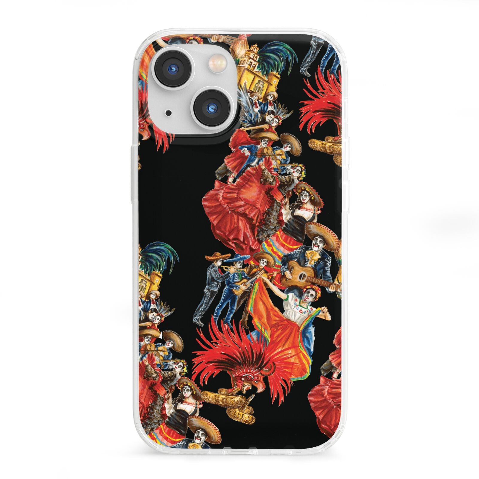 Day of the Dead Festival iPhone 13 Mini Clear Bumper Case