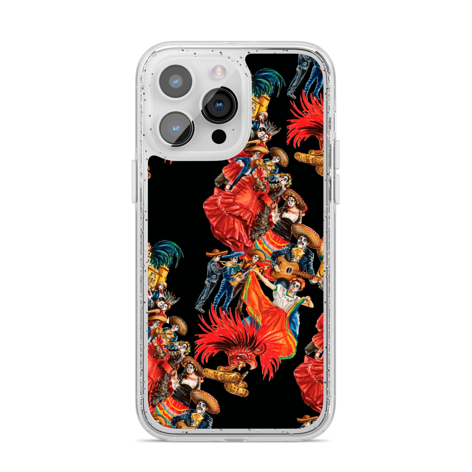 Day of the Dead Festival iPhone 14 Pro Max Glitter Tough Case Silver