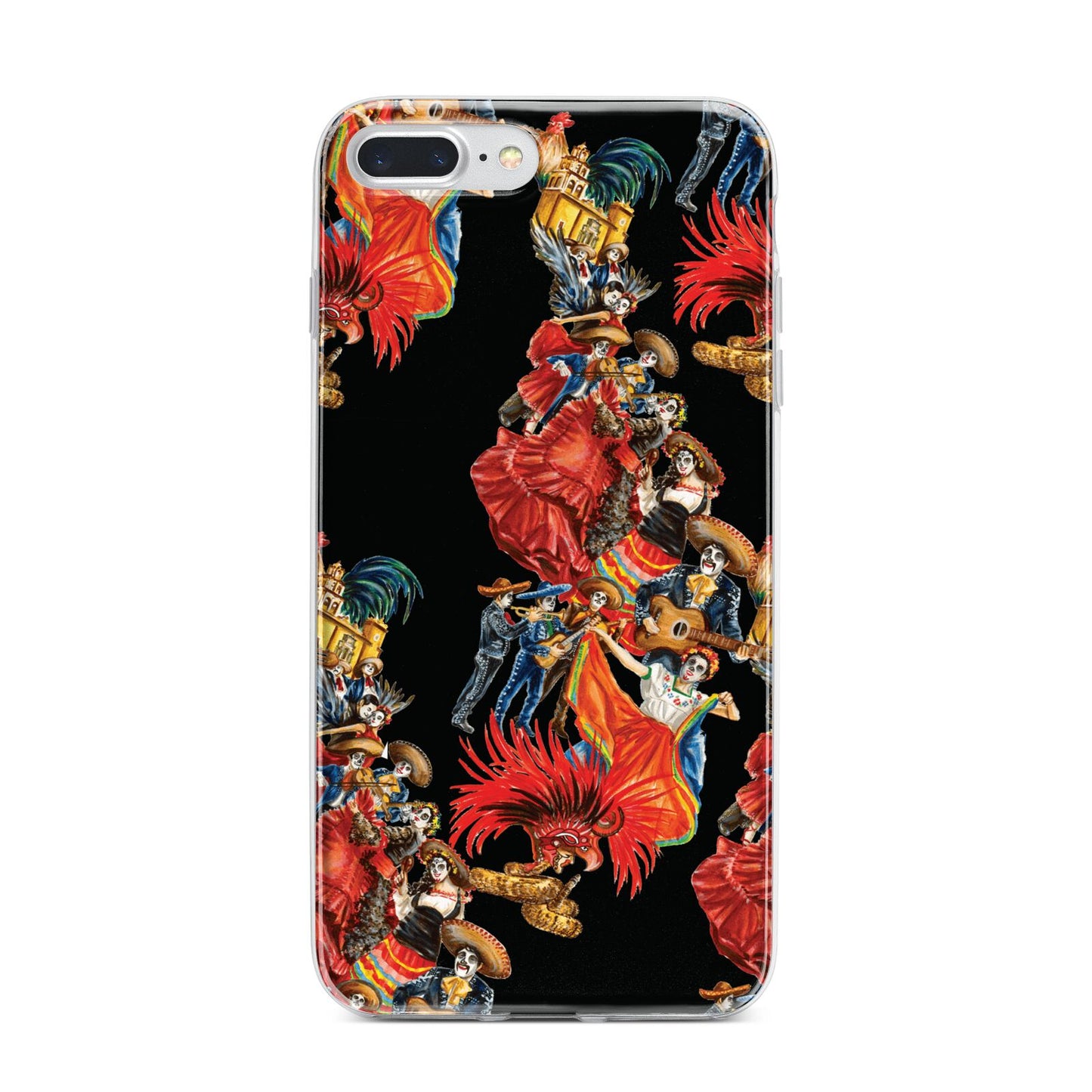 Day of the Dead Festival iPhone 7 Plus Bumper Case on Silver iPhone