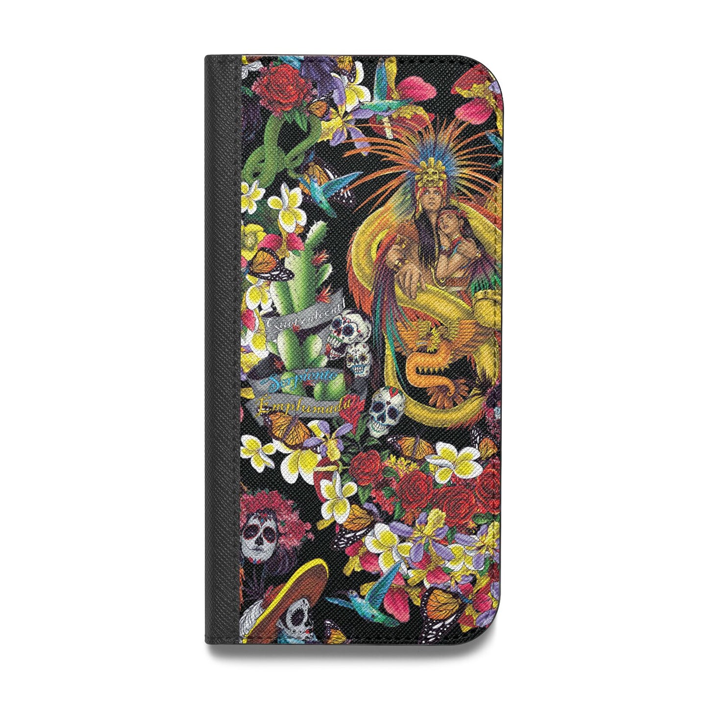 Day of the Dead Vegan Leather Flip iPhone Case