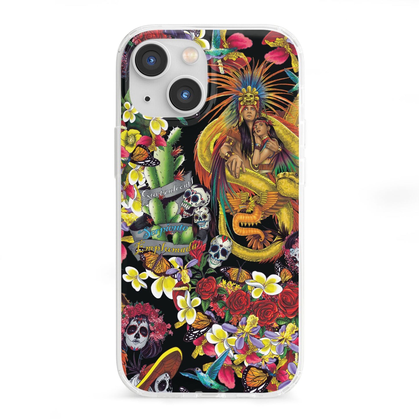 Day of the Dead iPhone 13 Mini Clear Bumper Case