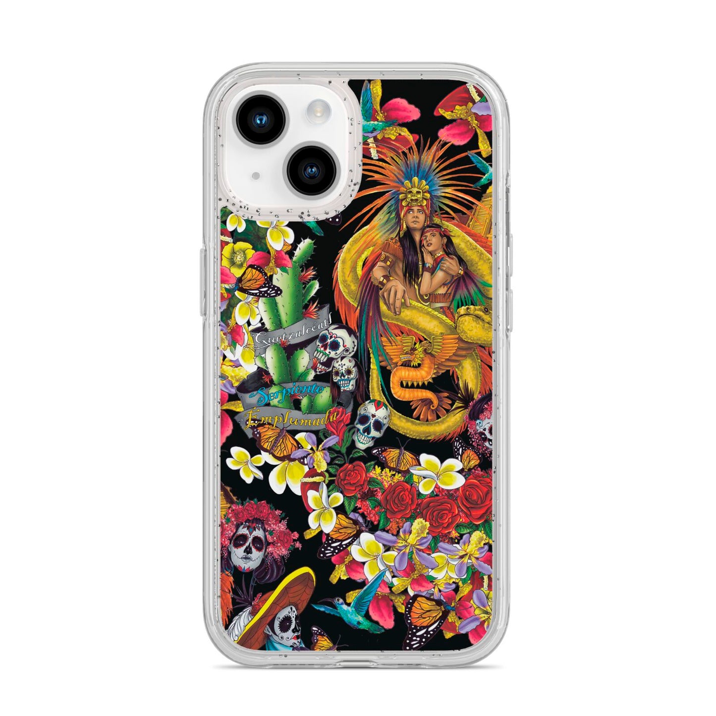 Day of the Dead iPhone 14 Glitter Tough Case Starlight