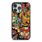 Day of the Dead iPhone 14 Pro Max Black Impact Case on Silver phone