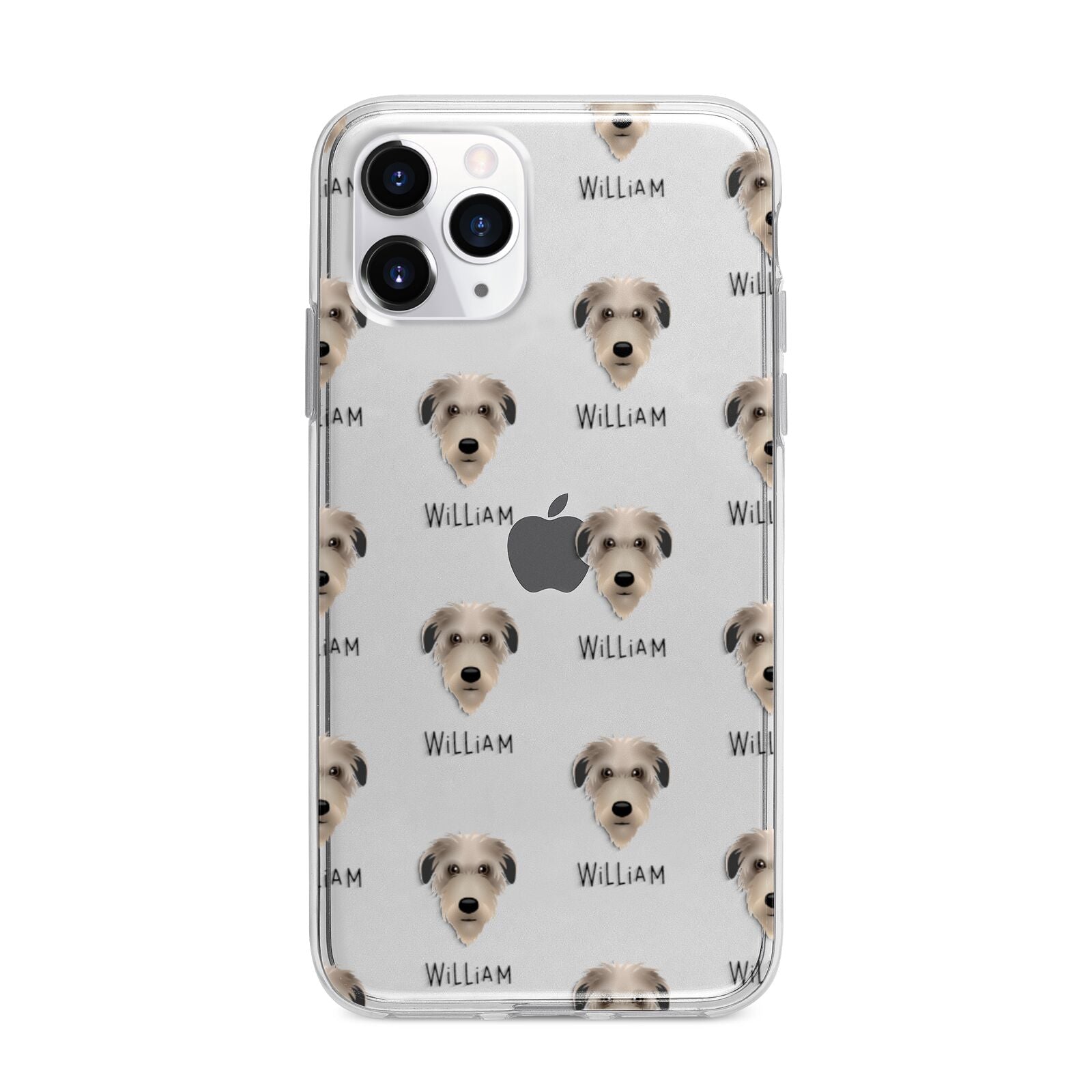 Deerhound Icon with Name Apple iPhone 11 Pro Max in Silver with Bumper Case
