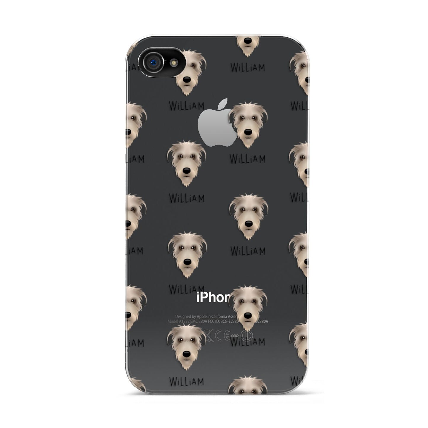 Deerhound Icon with Name Apple iPhone 4s Case