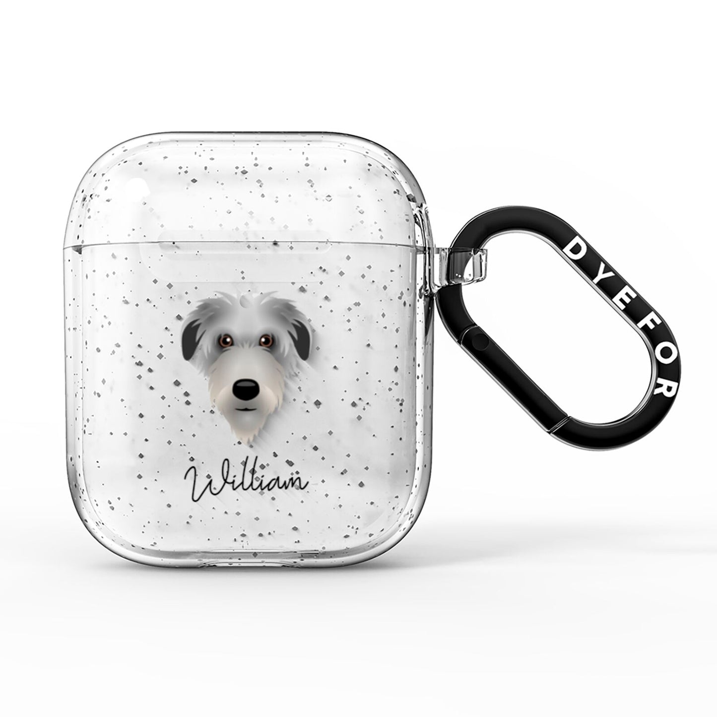 Deerhound Personalised AirPods Glitter Case