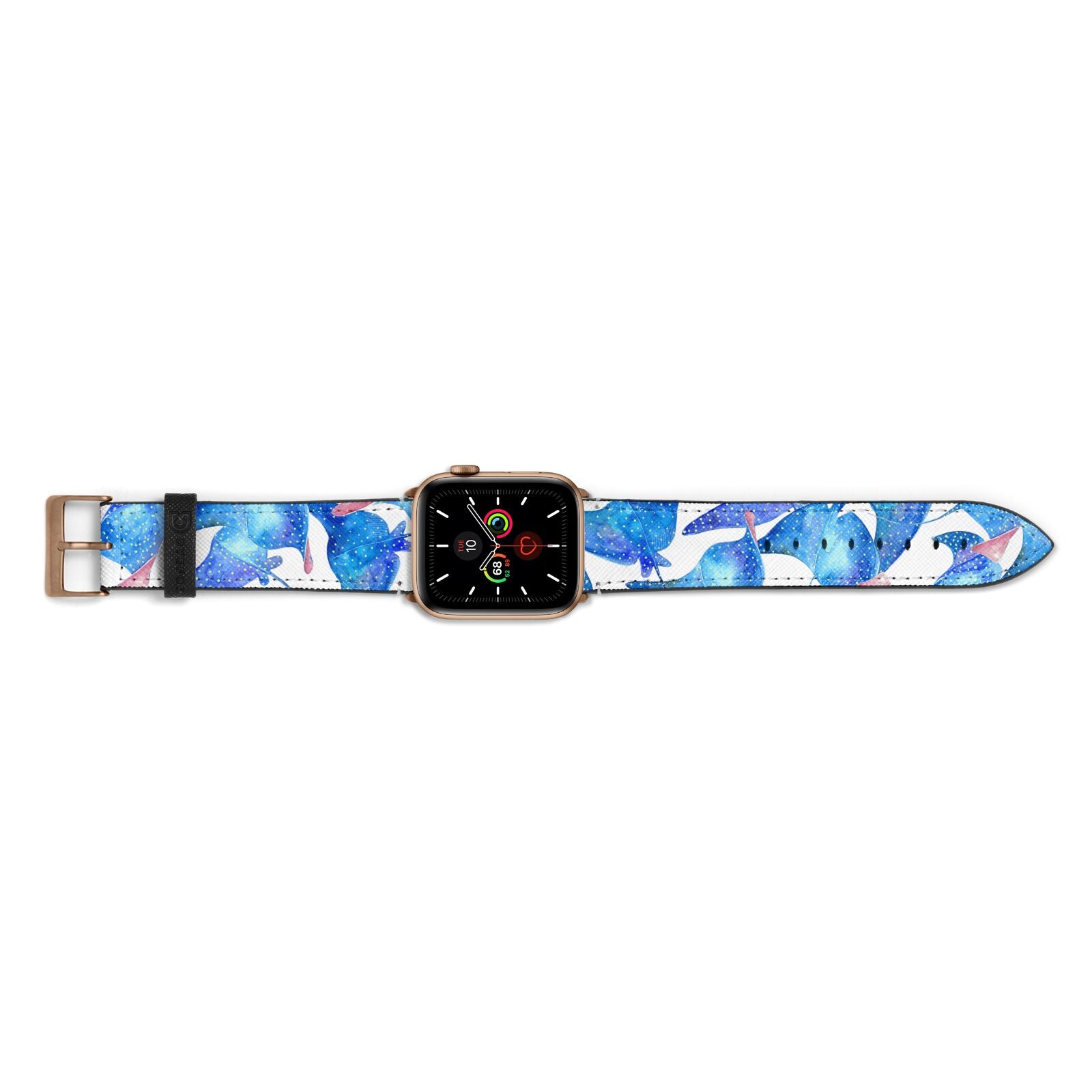 Devil Fish Apple Watch Strap Landscape Image Gold Hardware