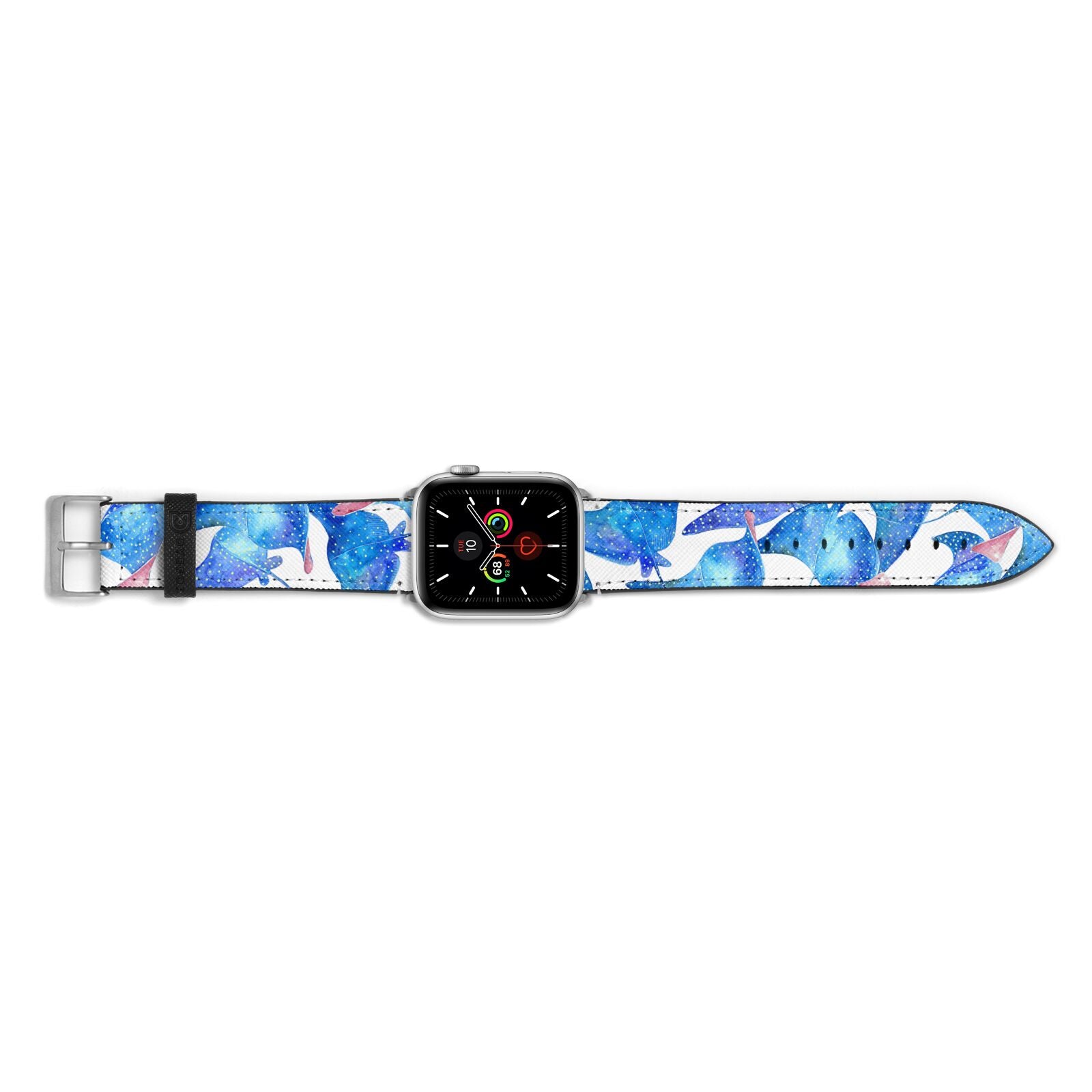 Devil Fish Apple Watch Strap Landscape Image Silver Hardware