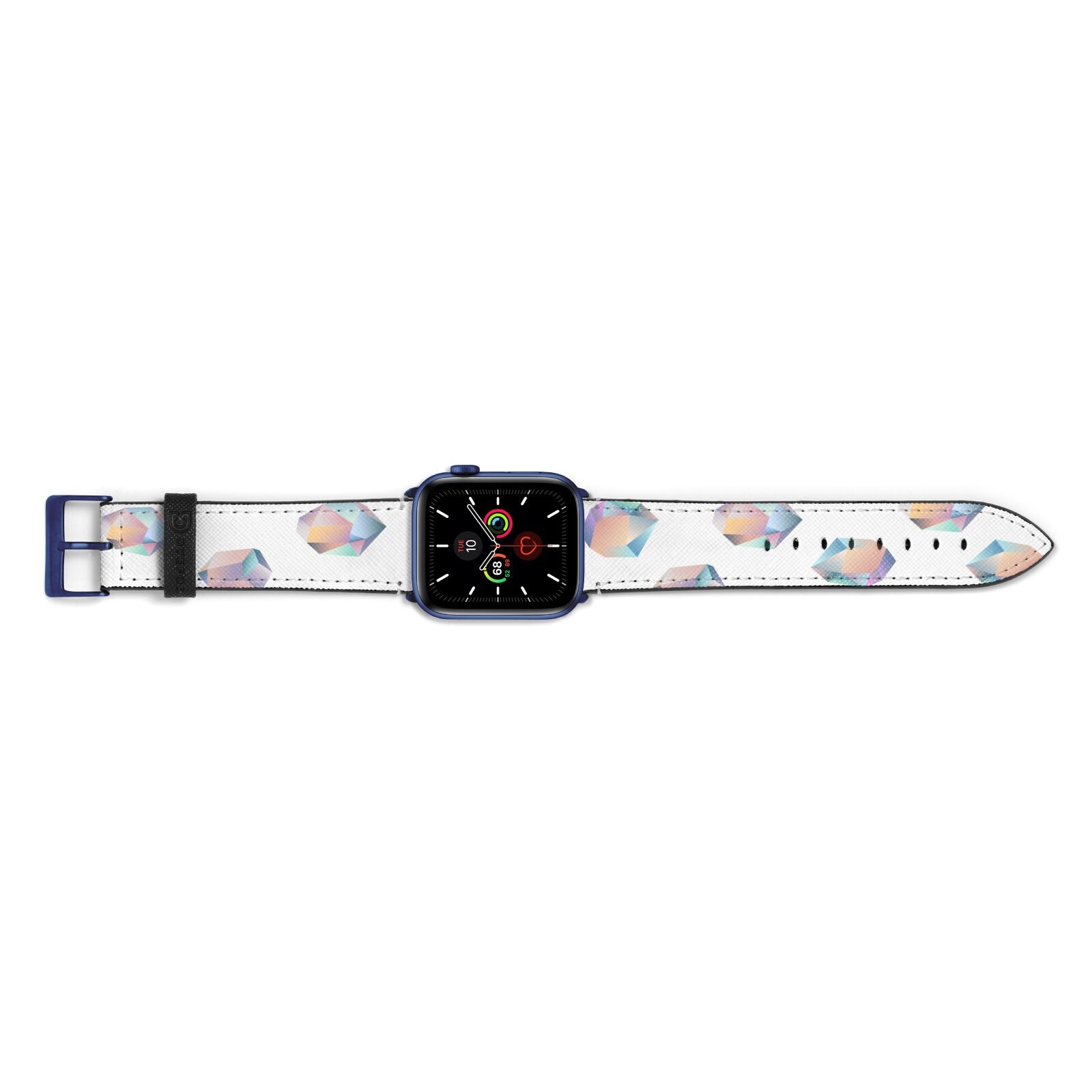 Diamond Apple Watch Strap Landscape Image Blue Hardware