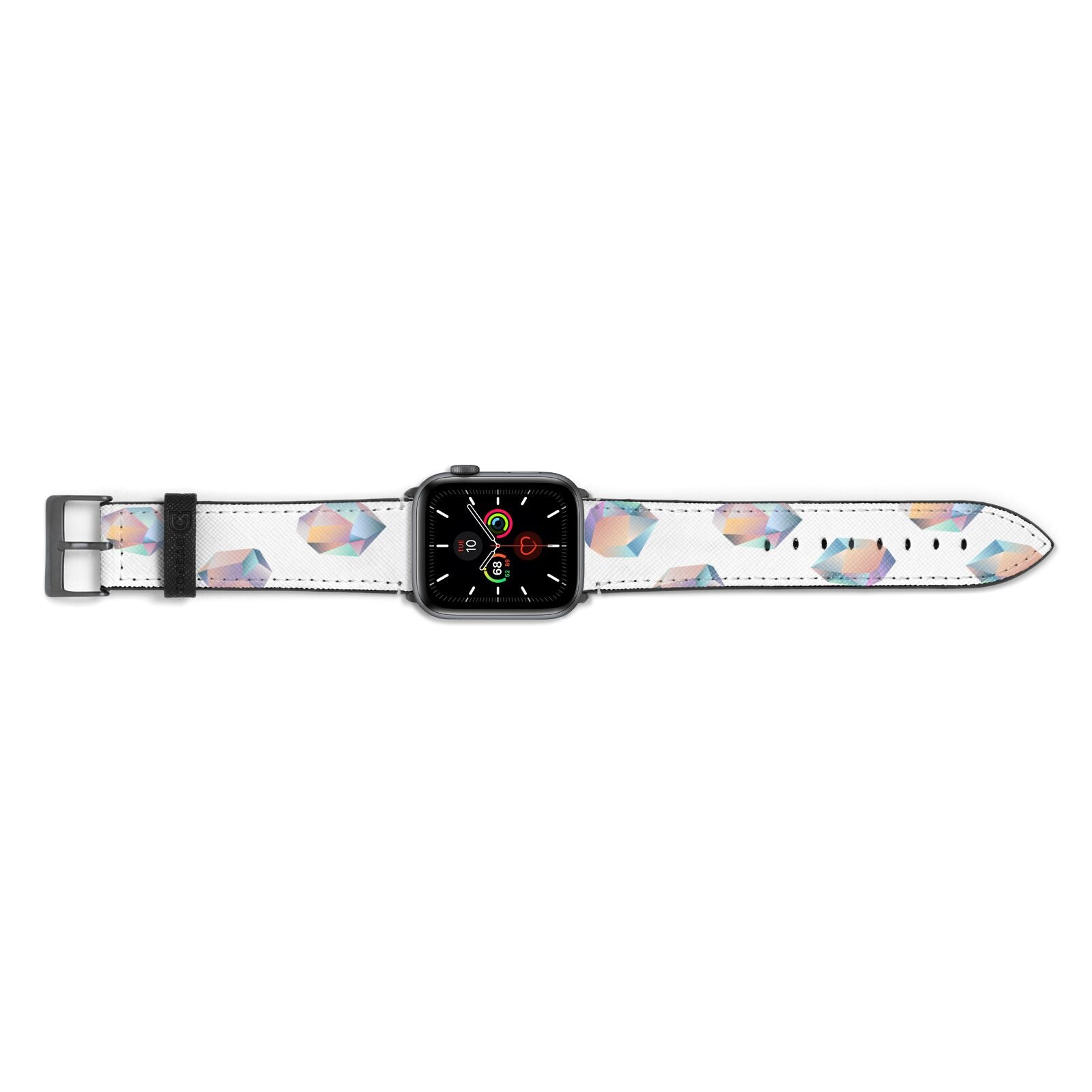 Diamond Apple Watch Strap Landscape Image Space Grey Hardware