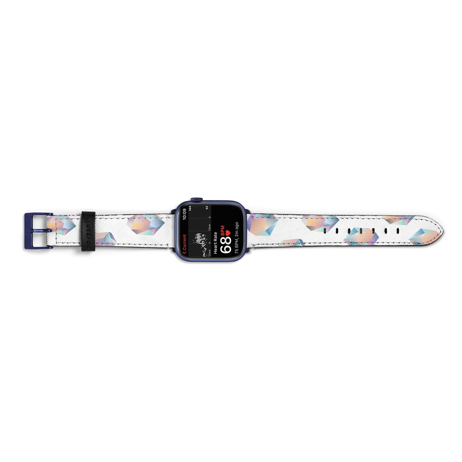 Diamond Apple Watch Strap Size 38mm Landscape Image Blue Hardware