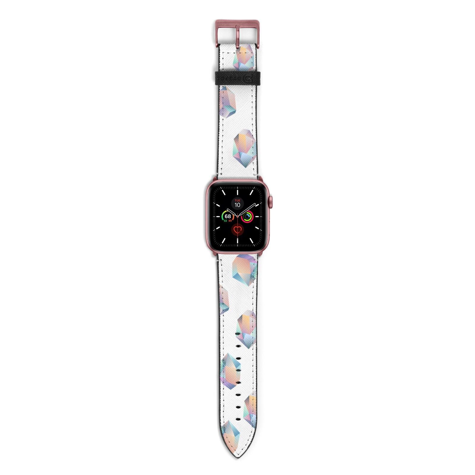 Diamond Apple Watch Strap with Rose Gold Hardware