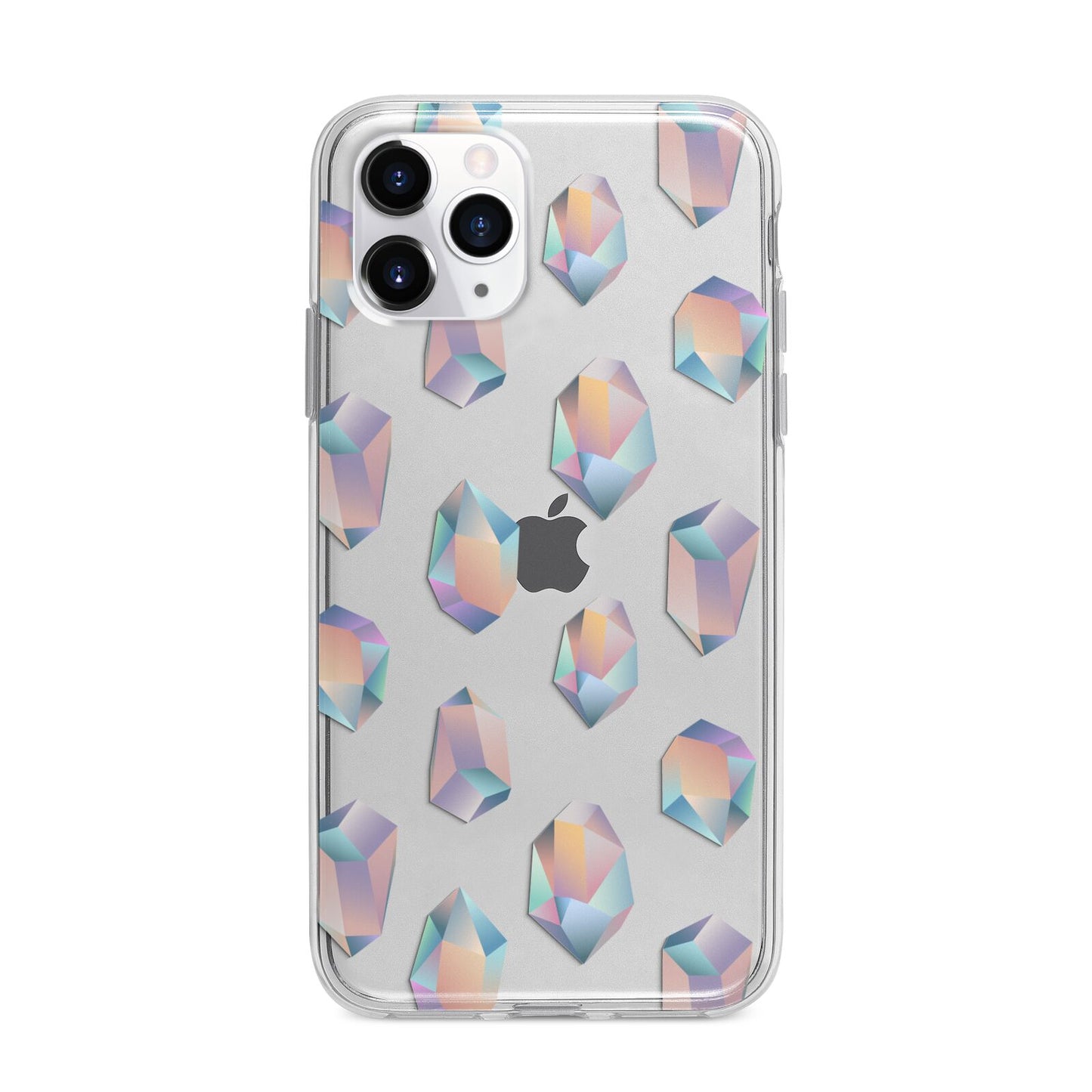 Diamond Apple iPhone 11 Pro Max in Silver with Bumper Case