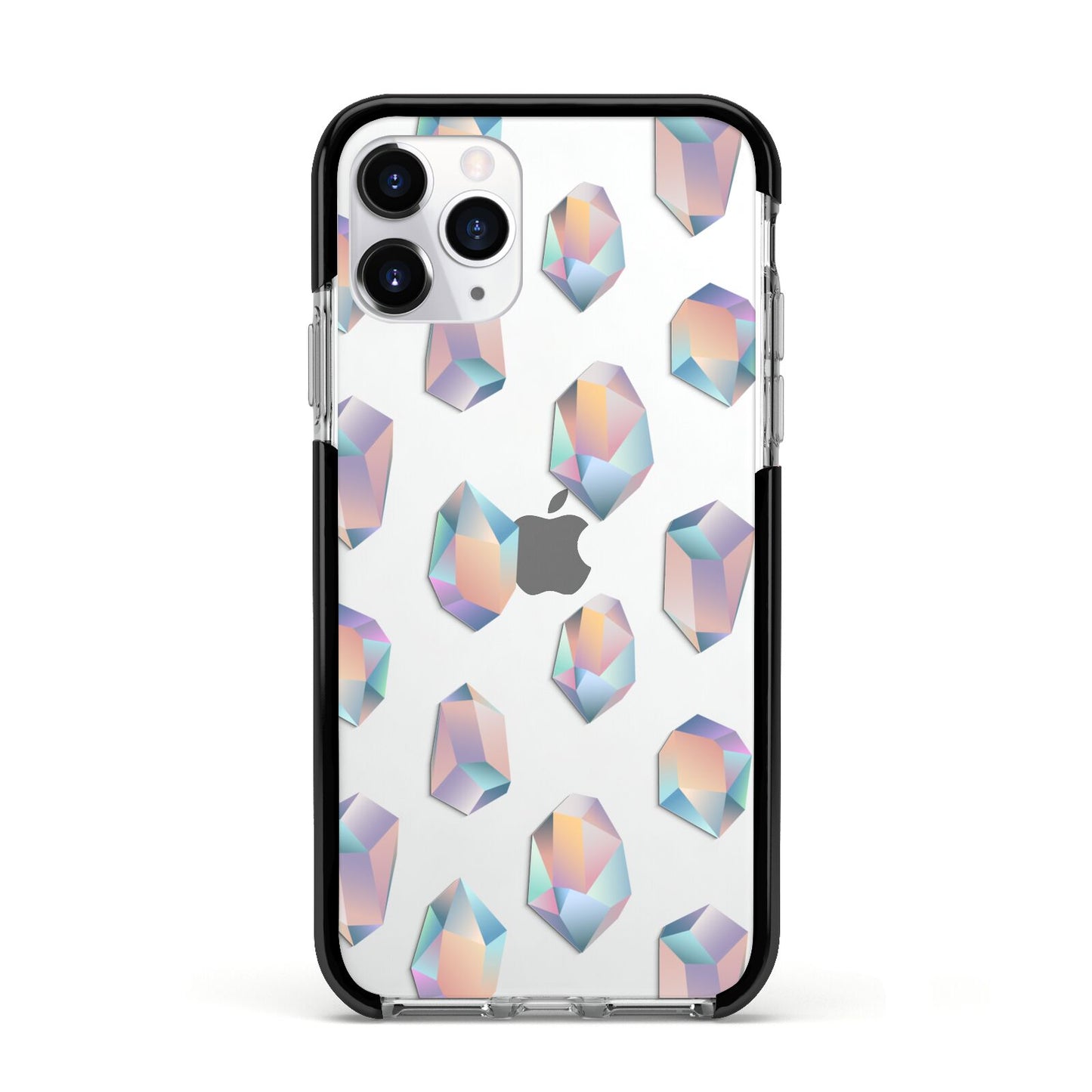 Diamond Apple iPhone 11 Pro in Silver with Black Impact Case