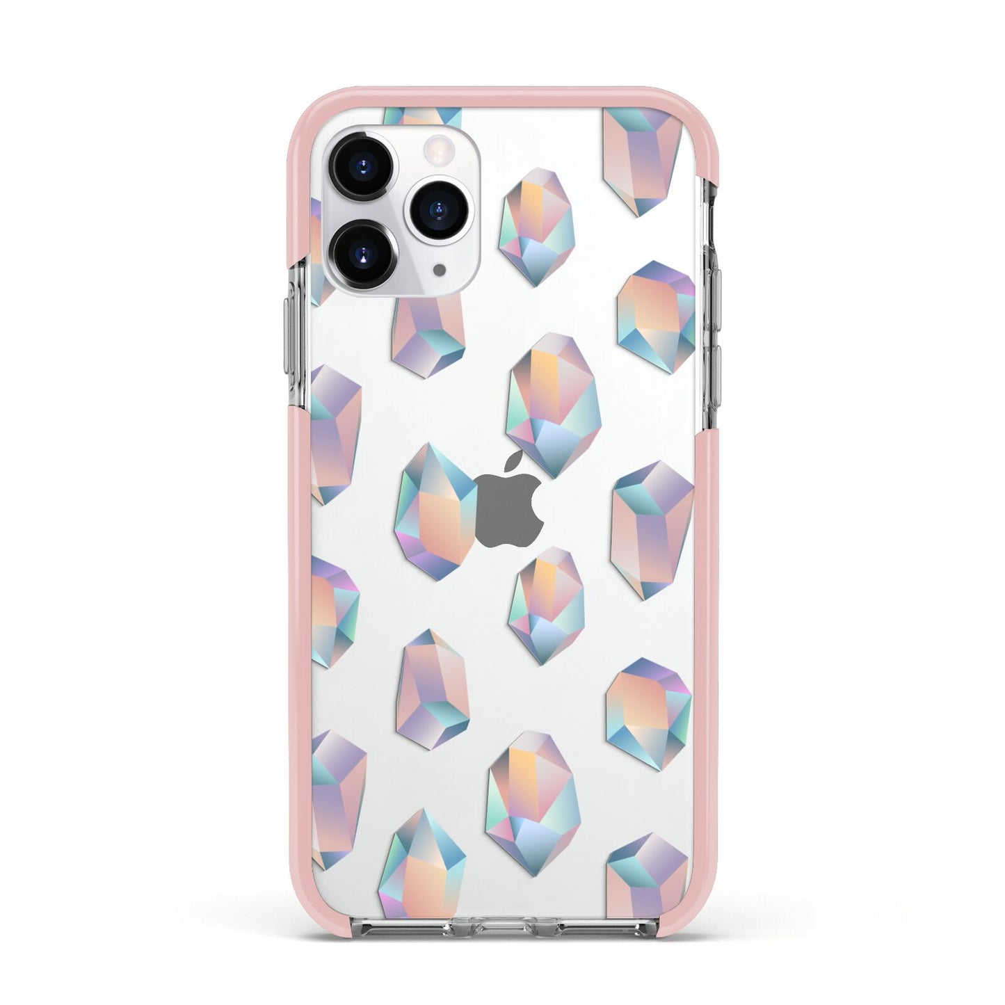 Diamond Apple iPhone 11 Pro in Silver with Pink Impact Case