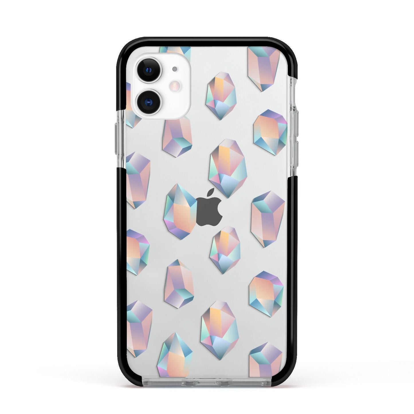 Diamond Apple iPhone 11 in White with Black Impact Case