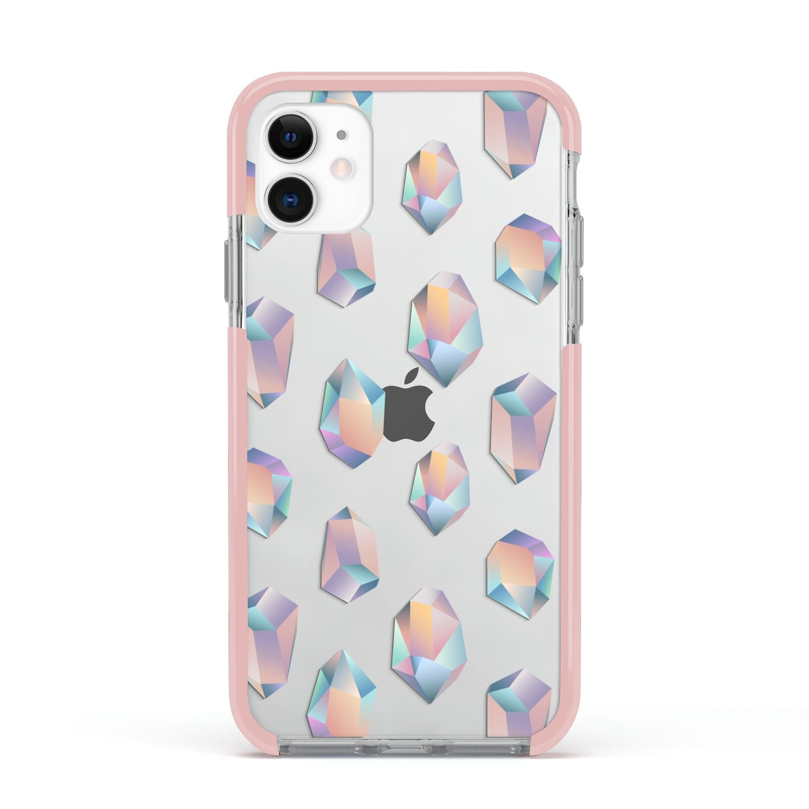 Diamond Apple iPhone 11 in White with Pink Impact Case