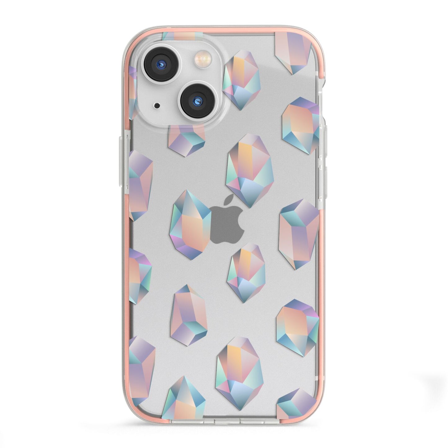 Diamond iPhone 13 Mini TPU Impact Case with Pink Edges