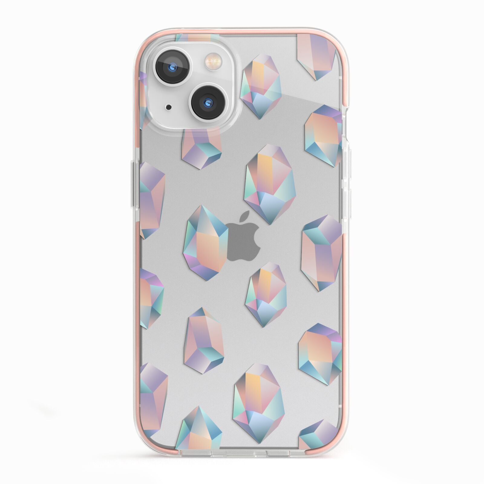 Diamond iPhone 13 TPU Impact Case with Pink Edges