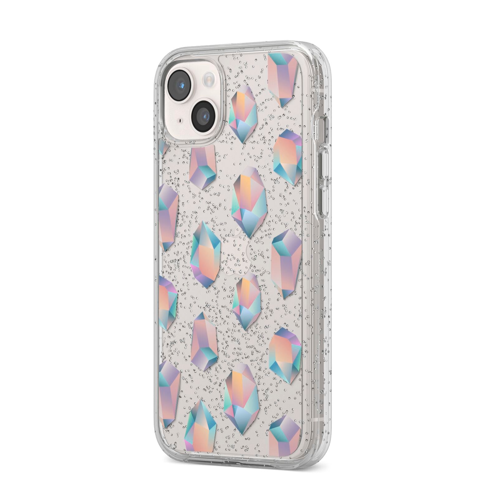 Diamond iPhone 14 Plus Glitter Tough Case Starlight Angled Image