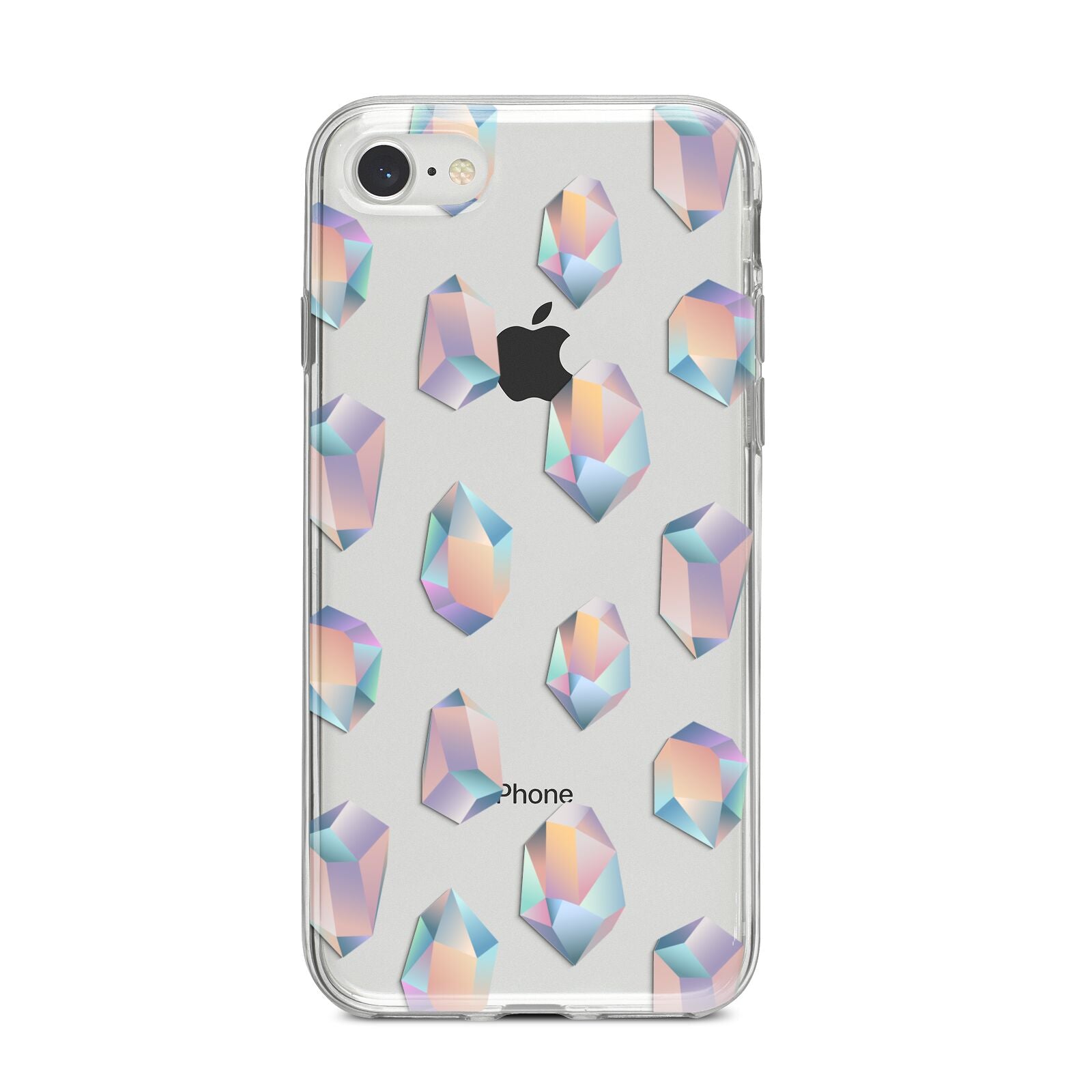 Diamond iPhone 8 Bumper Case on Silver iPhone