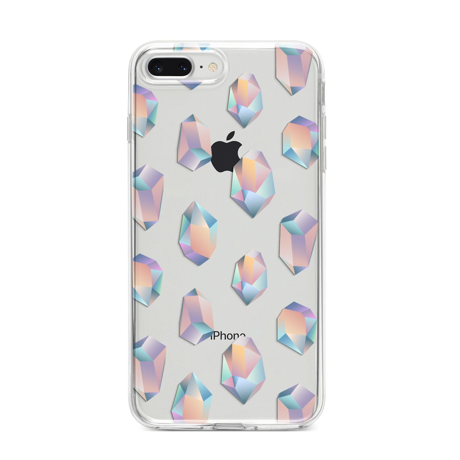 Diamond iPhone 8 Plus Bumper Case on Silver iPhone