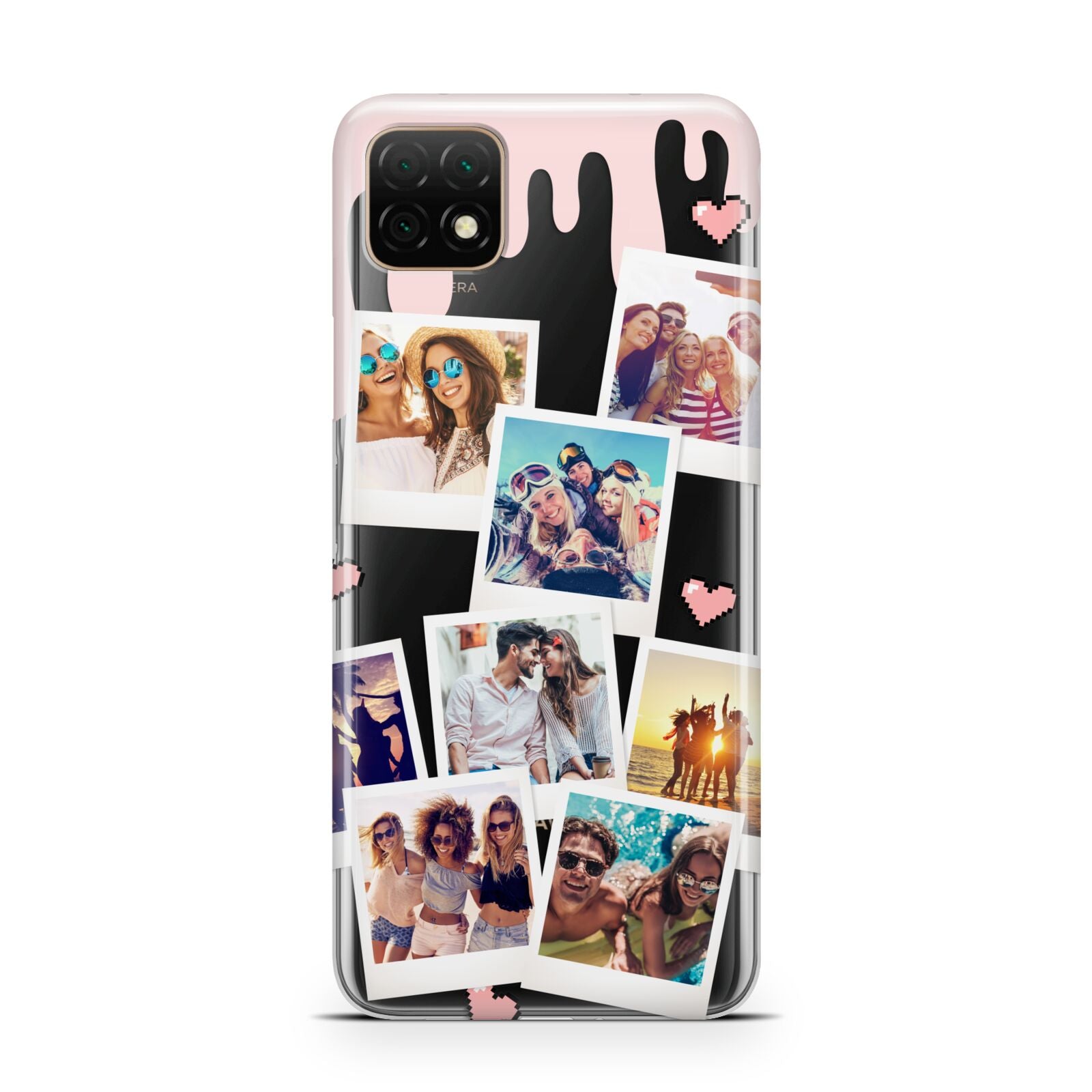 Digital Hearts Photo Upload with Text Huawei Enjoy 20 Phone Case