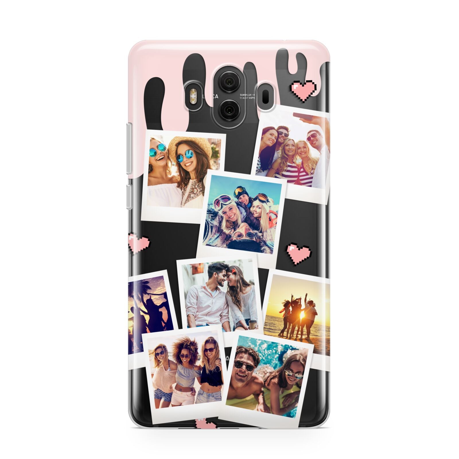 Digital Hearts Photo Upload with Text Huawei Mate 10 Protective Phone Case