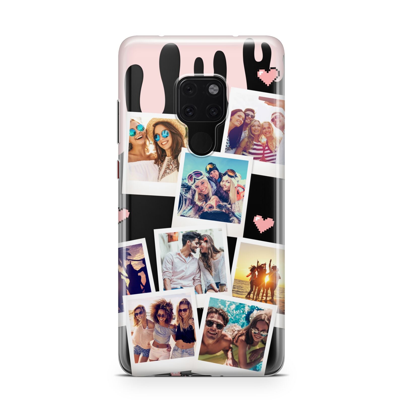 Digital Hearts Photo Upload with Text Huawei Mate 20 Phone Case