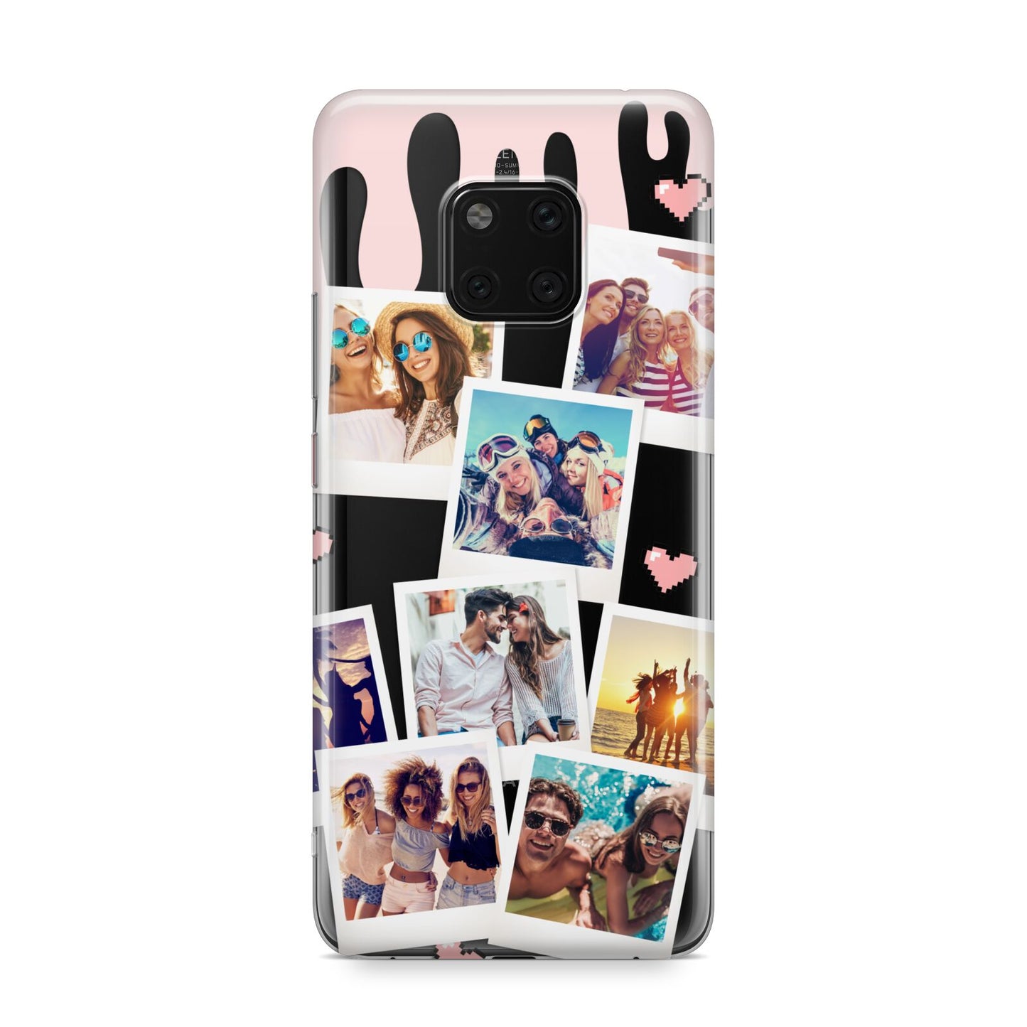 Digital Hearts Photo Upload with Text Huawei Mate 20 Pro Phone Case