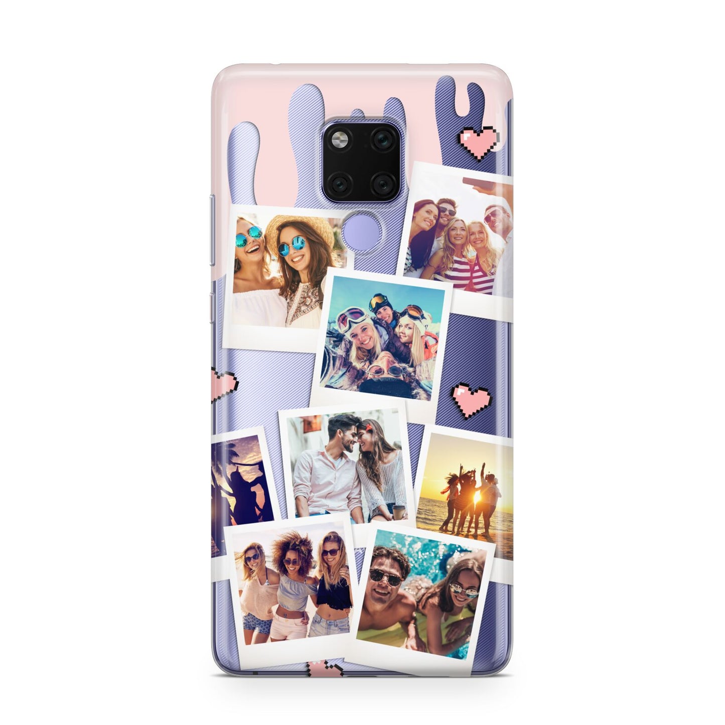 Digital Hearts Photo Upload with Text Huawei Mate 20X Phone Case